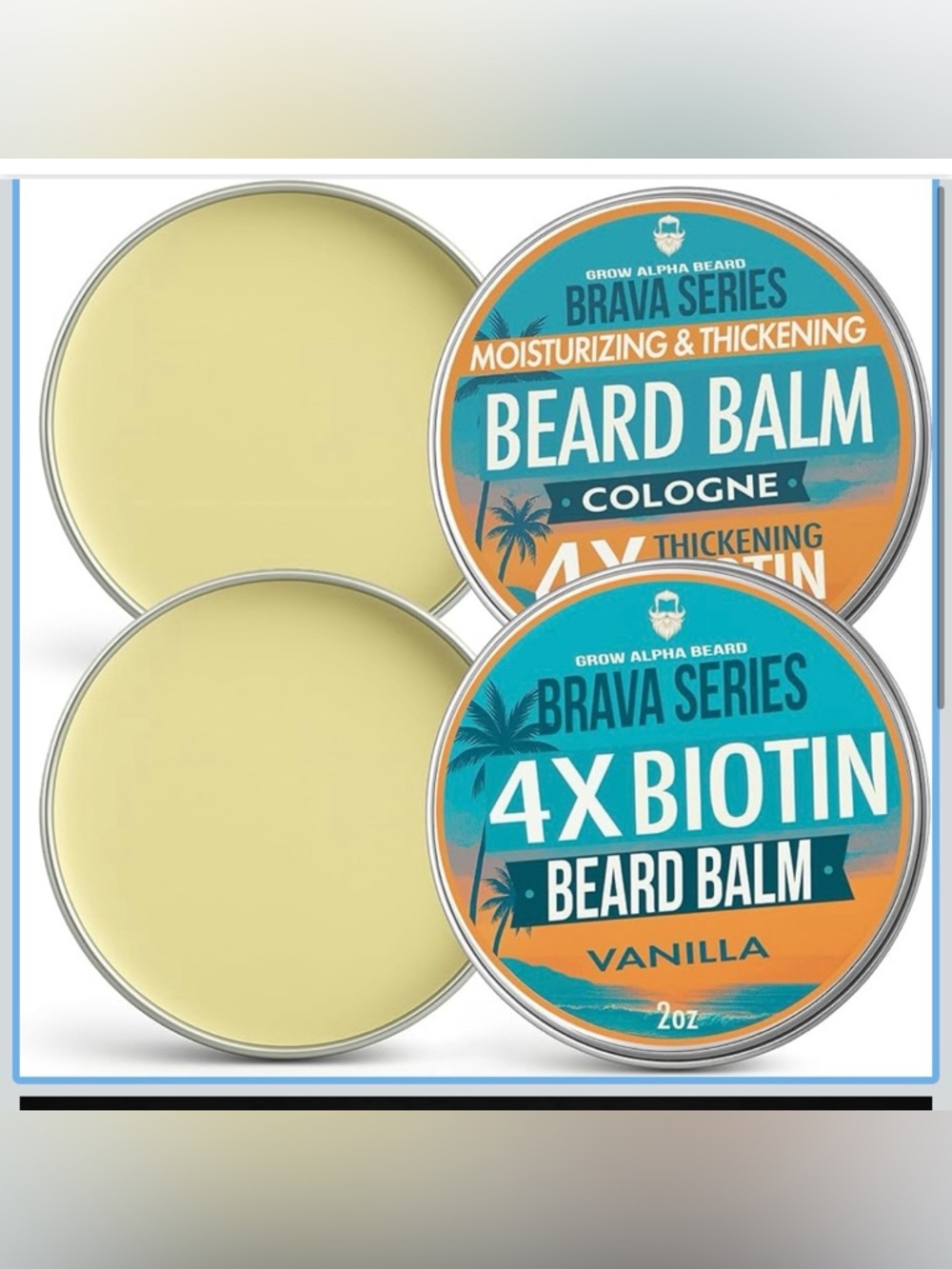 Beard Balm for Men – Beard Growth & Thickener, Beard Cream & Conditioner